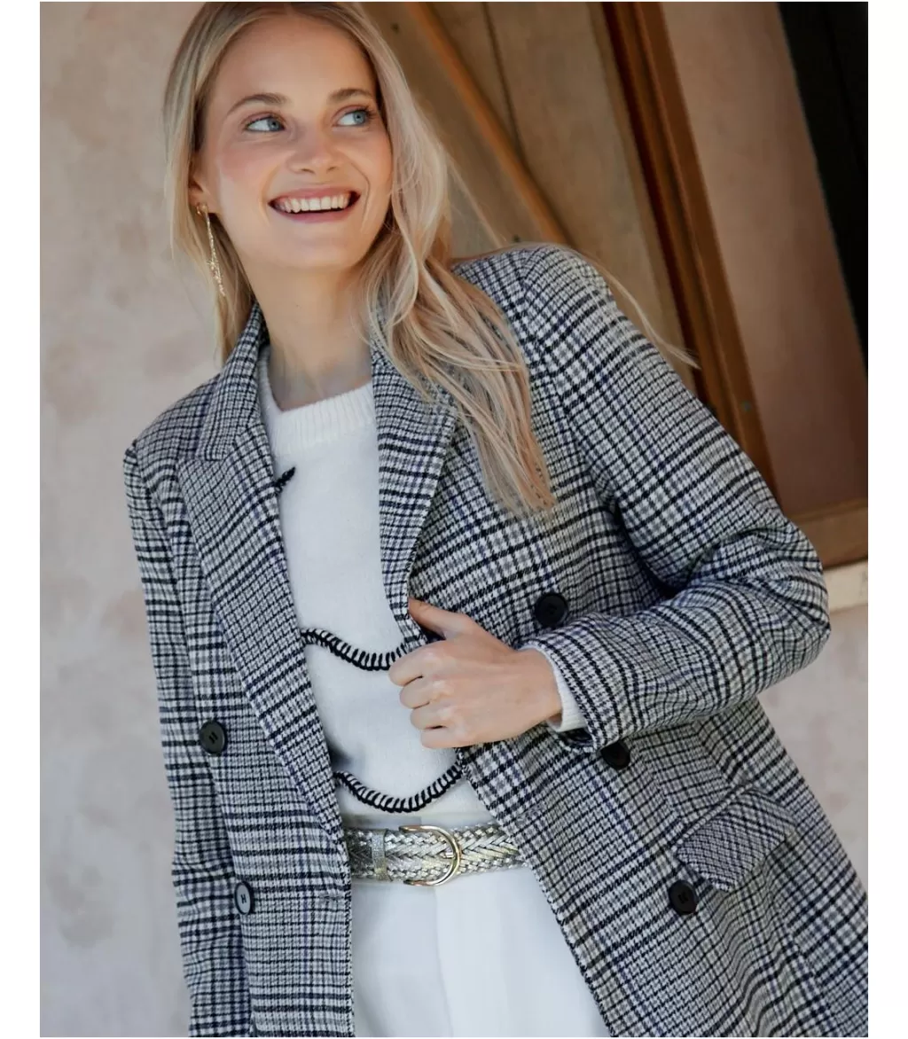 blazer_cuadros_hatty_2.webp Polin et moi Blazer Cuadros Hatty> BLAZERS Y CAZADORAS