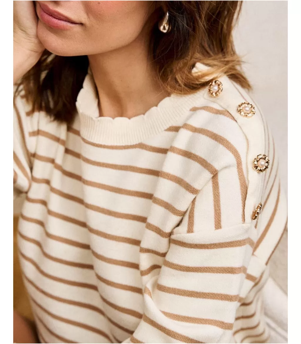 jersey_rayas_beiga_5.webp Polin et moi Jersey Rayas Beiga> CARDIGANS Y JERSEIS